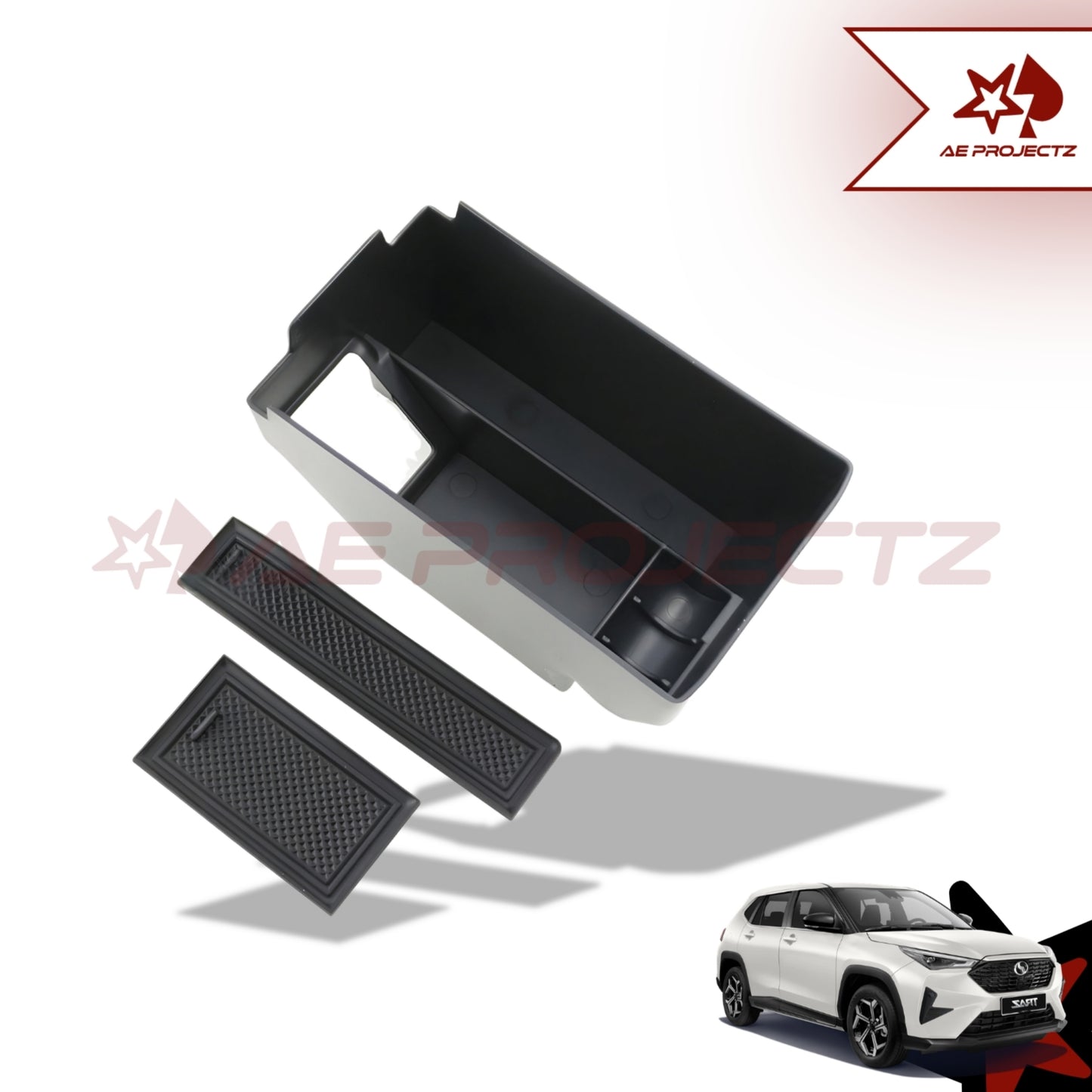 Perodua Traz Armrest Console Box Tray Organizer