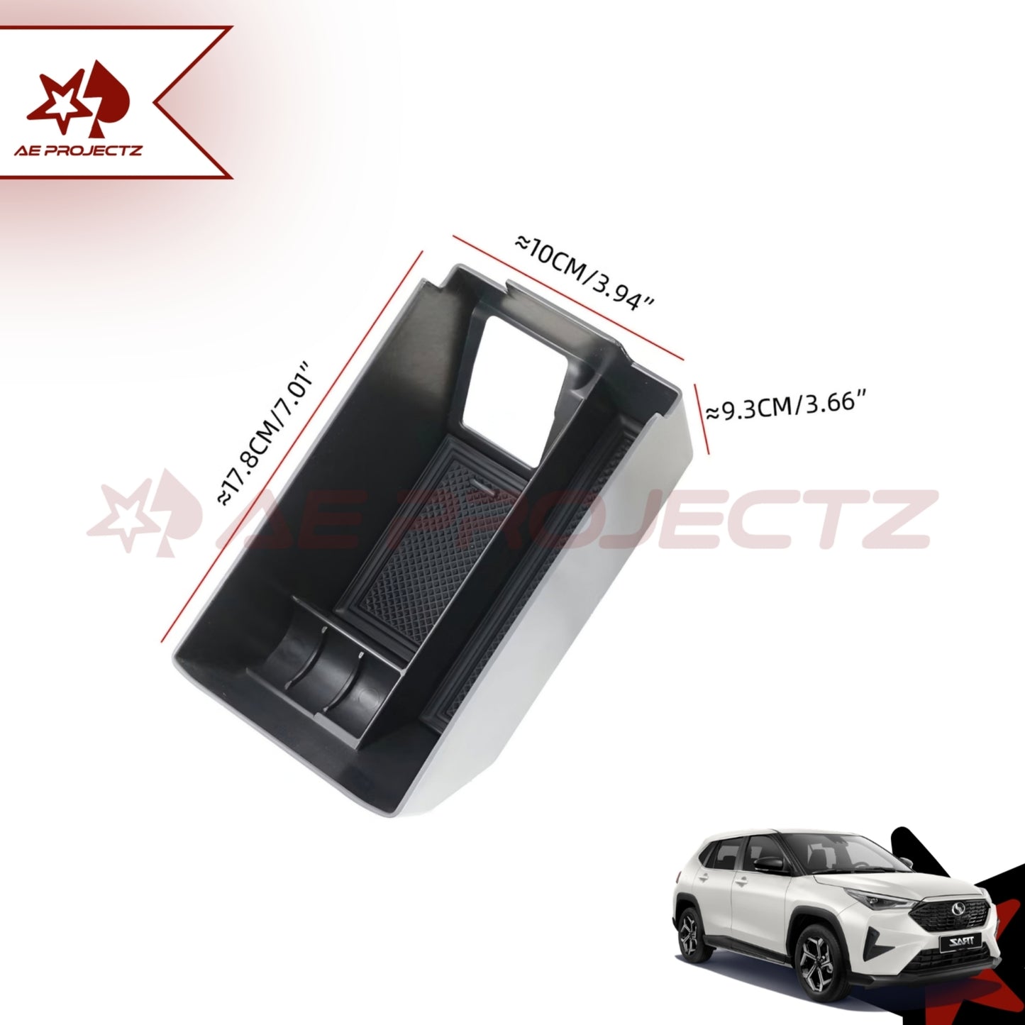 Perodua Traz Armrest Console Box Tray Organizer